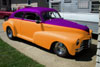 Harry's 48 Chevy Painted Orange and Purple